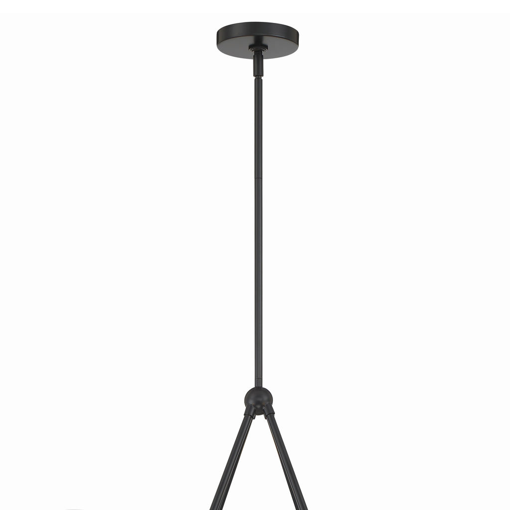 Crystorama Crystorama Xavier 4 Light Matte Black Chandelier