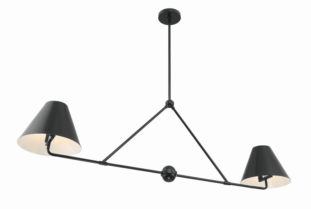 Crystorama Crystorama Xavier 4 Light Matte Black Chandelier