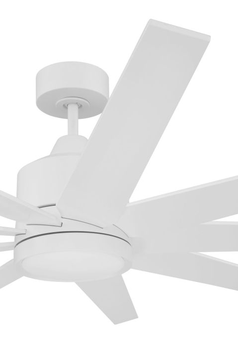 ##Antique Hardware## 60" Champion Indoor/Outdoor (Damp) in Matte White w/ Matte White Blades
