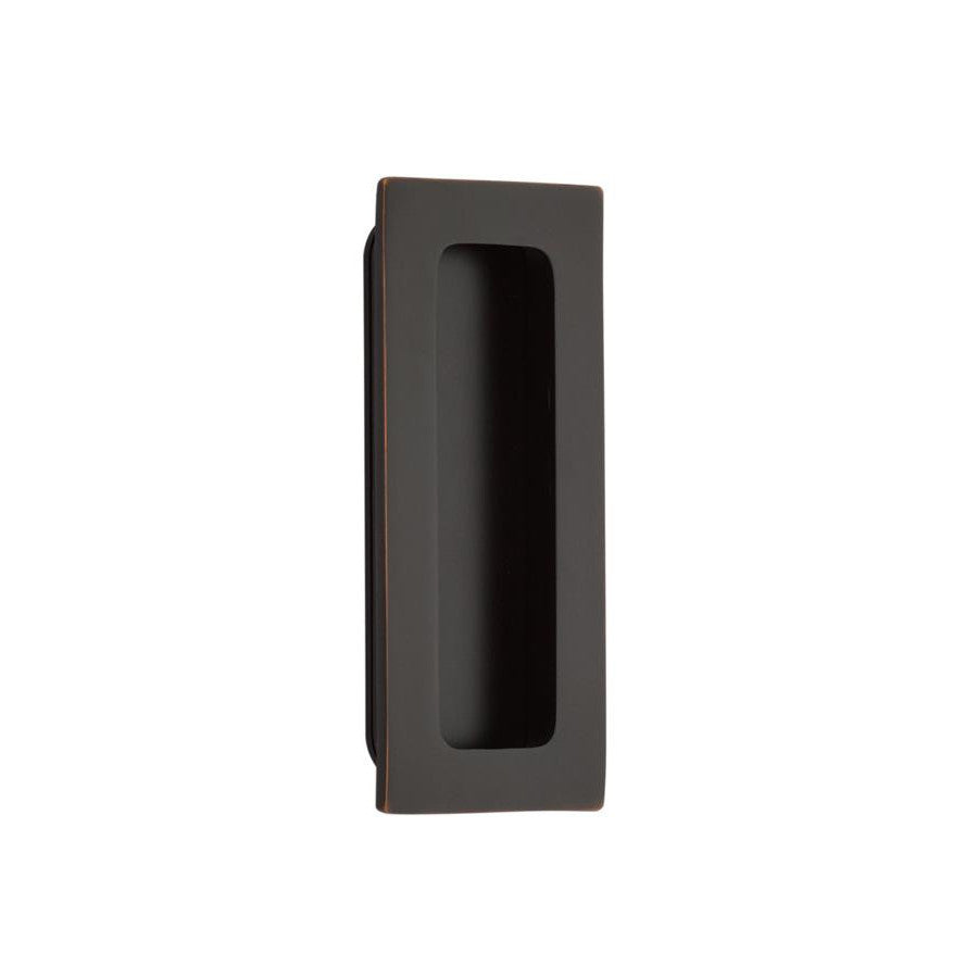 4 Inch Solid Brass Modern Rectangular Flush Pull EMTEK