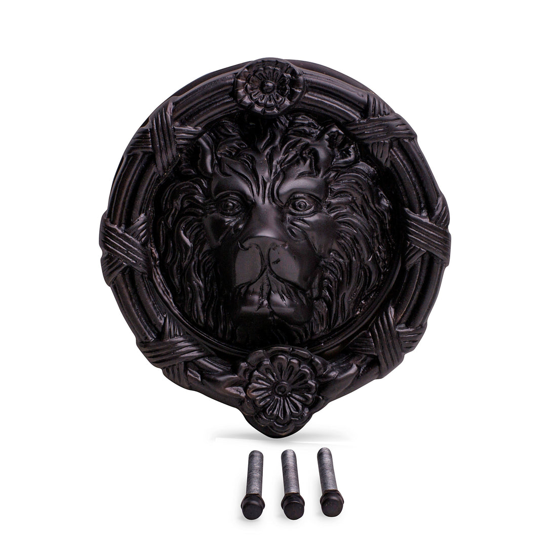 Ribbon & Reed 6 Inch Brass Lion Door Knocker (Several Finishes Available)