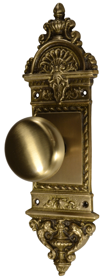 COPPER MOUNTAIN HARDWARE European Door Set With Round Brass Knob in Several Finishes