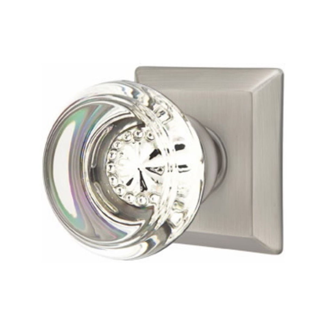 Emtek Georgetown Crystal Doorknob Set with Quincy Rosette EMTEK
