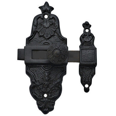 4 5/8 Inch Tall French Door or Cabinet Slide Bolt Latch (Black Bronze) COPPER MOUNTAIN HARDWARE