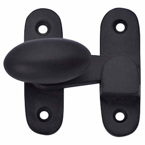 Traditional Solid Brass Oval Knob Latch Set (Black Bronze Finish) COPPER MOUNTAIN HARDWARE