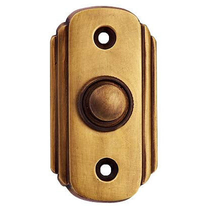 2 1/2 Inch Solid Brass Art Deco Doorbell Button