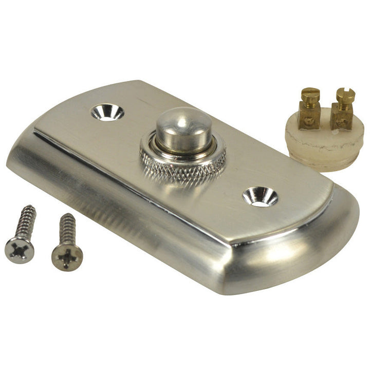 3 1/8 Inch Solid Brass Traditional Doorbell Button