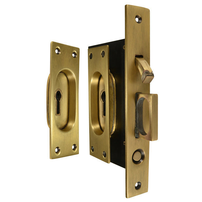 Traditional Rectangular Pocket Privacy (Lock) Door Set