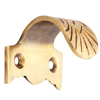 Solid Brass Sash Lift with Art Deco Pattern (Antique Brass Finish) COPPER MOUNTAIN HARDWARE