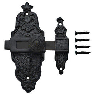 4 5/8 Inch Tall French Door or Cabinet Slide Bolt Latch (Black Bronze) COPPER MOUNTAIN HARDWARE