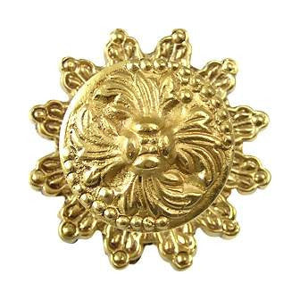 2 5/8 Inch Rococo Cabinet & Furniture Knob with Backplate (Several Finishes Available)