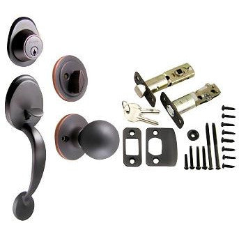 Lincoln Brass Entryway Set (Black Bronze Finish) COPPER MOUNTAIN HARDWARE