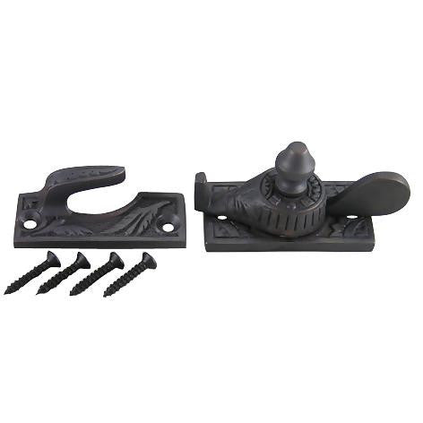 Eastlake Style Solid Brass Window Lock (Black Bronze Finish) COPPER MOUNTAIN HARDWARE