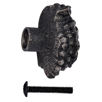 1 3/4 Inch Solid Pewter Antique Grapes, Vines and Leaves Cabinet and Furniture Knob