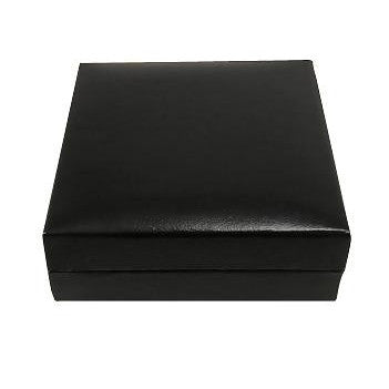 Black Faux Leather Salt Spoon Gift Box COPPER MOUNTAIN HARDWARE