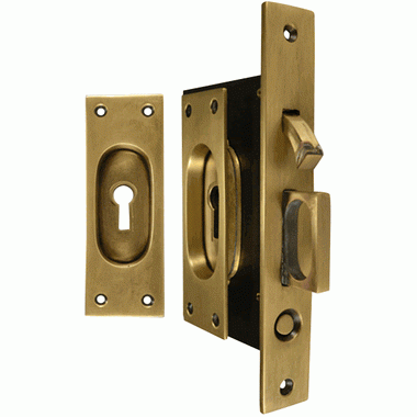 Traditional Rectangular Pocket Privacy (Lock) Door Set