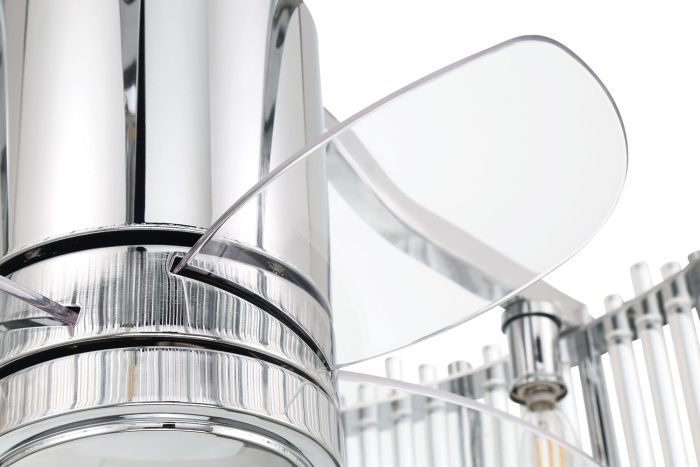 ##Antique Hardware## 24" Reveal in Chrome w/ Clear Acrylic Blades