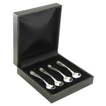 Set of 4 Sterling Silver Old English Floral Pattern (Boxed) COPPER MOUNTAIN HARDWARE