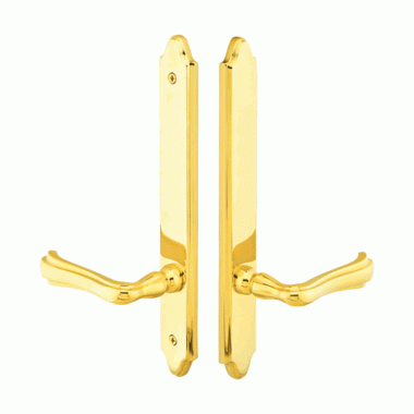 Solid Brass Concord Style Dummy Pair Multi Point Lock Trim (Polished Brass Finish) EMTEK
