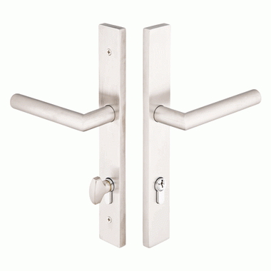 Stainless Steel Euro Keyed Style Multi Point Lock Trim (Brushed Stainless Steel Finish) EMTEK
