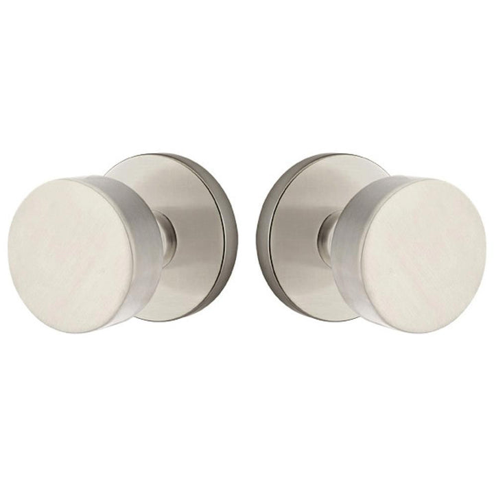 Solid Brass Round Door Knob Set With Disk Rosette (Several Finish Options) EMTEK