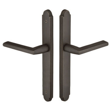 Solid Brass Arched Euro Style Dummy Pair Multi Point Lock Trim (Medium Bronze Finish) EMTEK