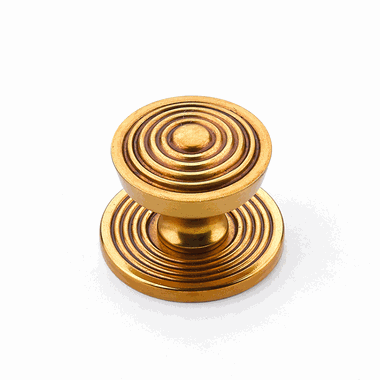 1 1/8 Inch Symphony Elegance Sonata Round Cabinet Knob (Paris Brass Finish) SCHAUB