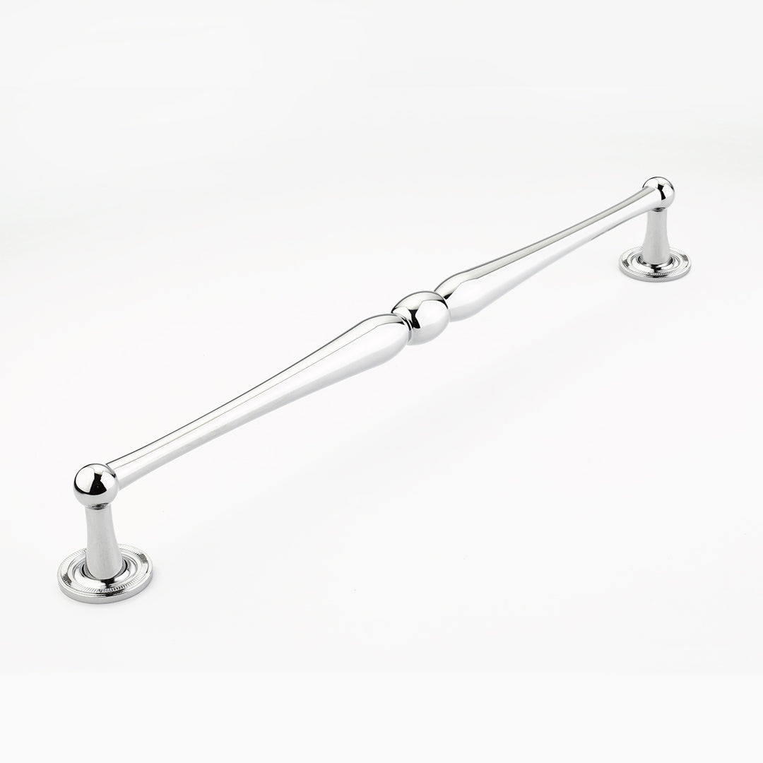15 3/4 Inch (15 Inch c-c) Atherton Appliance Pull with Knurled Footplates (Polished Chrome Finish) SCHAUB