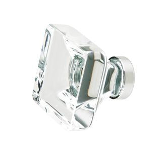 1 5/8 Inch Clear Crystal Glass Lido Cabinet & Furniture Knob EMTEK
