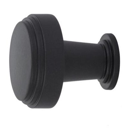 1 3/4 Inch Solid Brass Newport Knob (Flat Black Finish) EMTEK