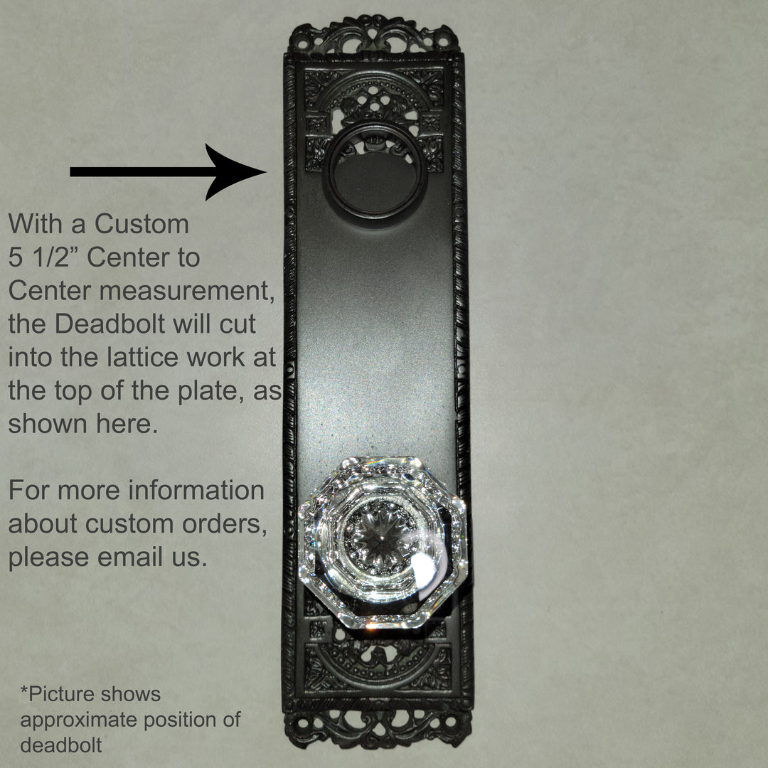 Cornice Plate Deadbolt Entryway Set (Several Finishes Available) COPPER MOUNTAIN HARDWARE
