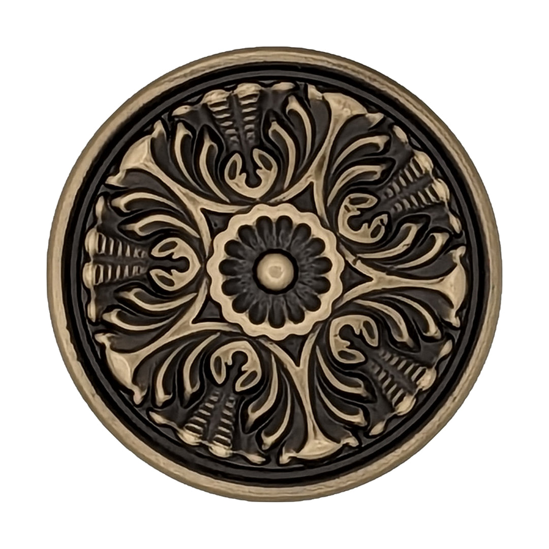 2 Inch Victorian Star Filigree Doorknob (Antique Brass Finish) COPPER MOUNTAIN HARDWARE