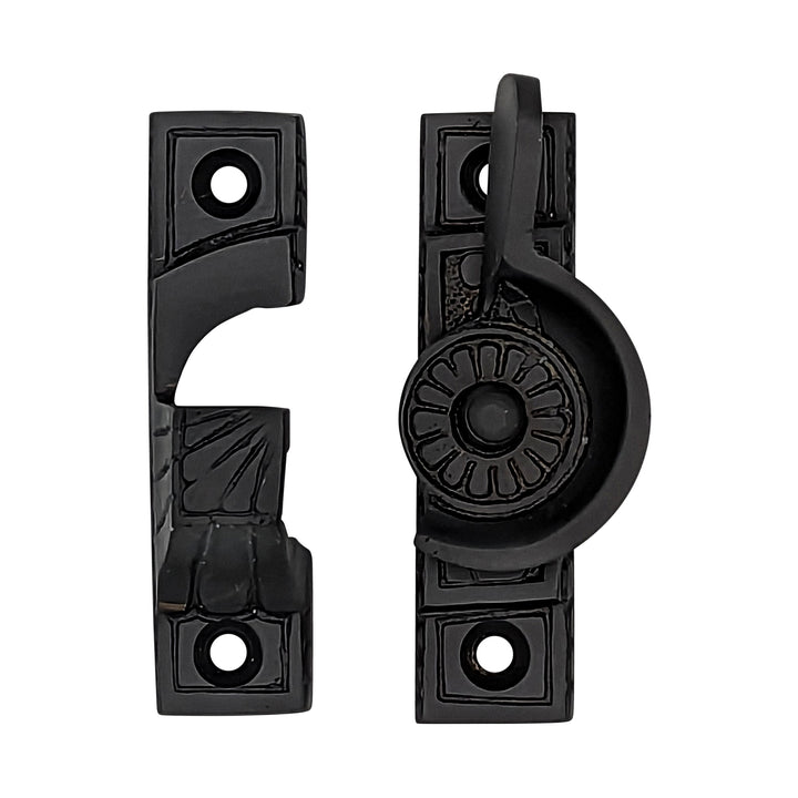 Solid Brass Art Deco Style Window Sash Lock (Black Bronze Finish) COPPER MOUNTAIN HARDWARE