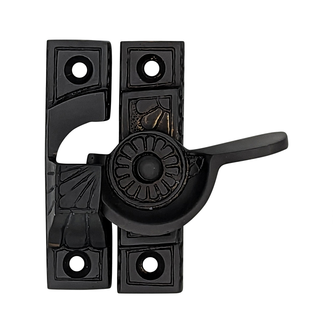 Solid Brass Art Deco Style Window Sash Lock (Black Bronze Finish) COPPER MOUNTAIN HARDWARE