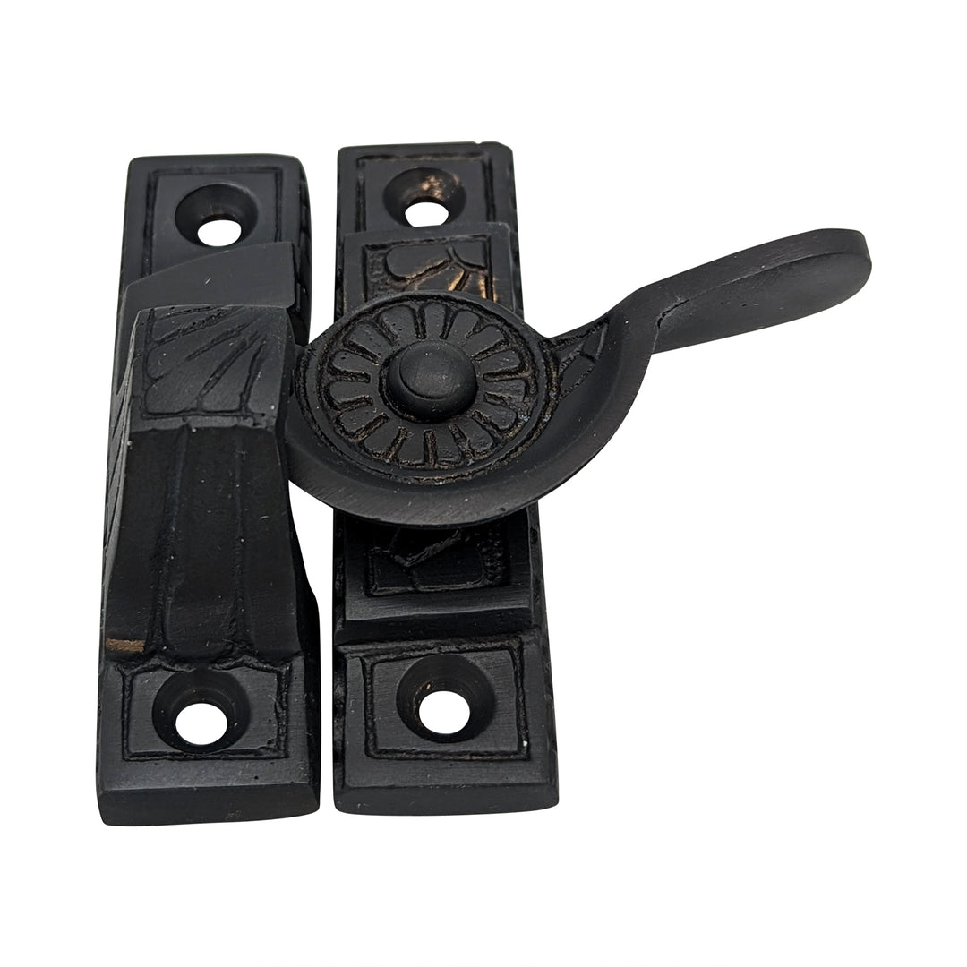 Solid Brass Art Deco Style Window Sash Lock (Black Bronze Finish) COPPER MOUNTAIN HARDWARE