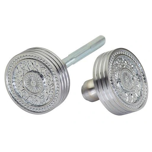 2 1/4 Inch Rice Pattern Spare Door Knob Set (Satin Nickel) COPPER MOUNTAIN HARDWARE
