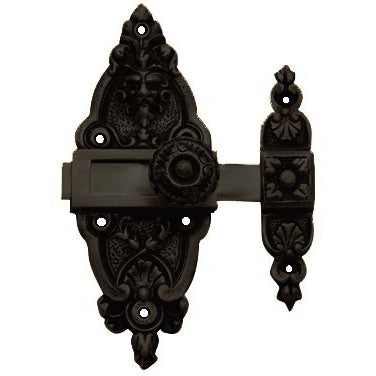 5 1/2 Gargoyle French Door or Cabinet Slide Bolt Latch (Black Bronze Finish) COPPER MOUNTAIN HARDWARE