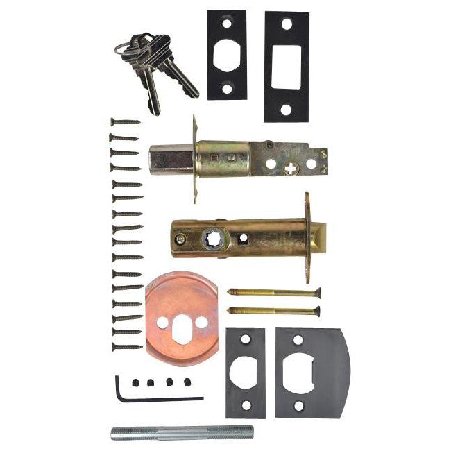 Georgian Roped Oval Deadbolt Entryway Set (Oil Rubbed Bronze Finish) COPPER MOUNTAIN HARDWARE
